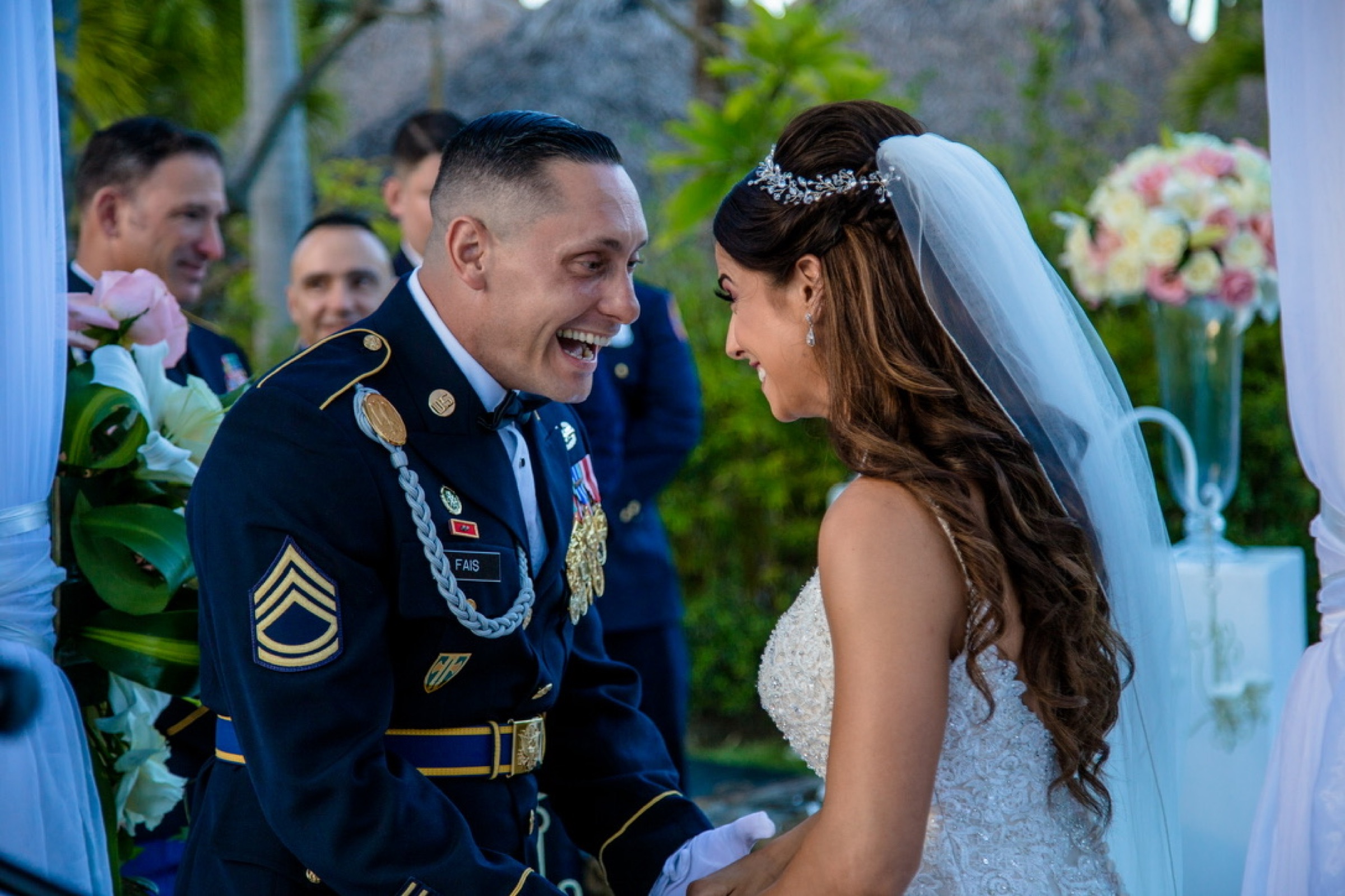 Ryan and Jenny at the altar.